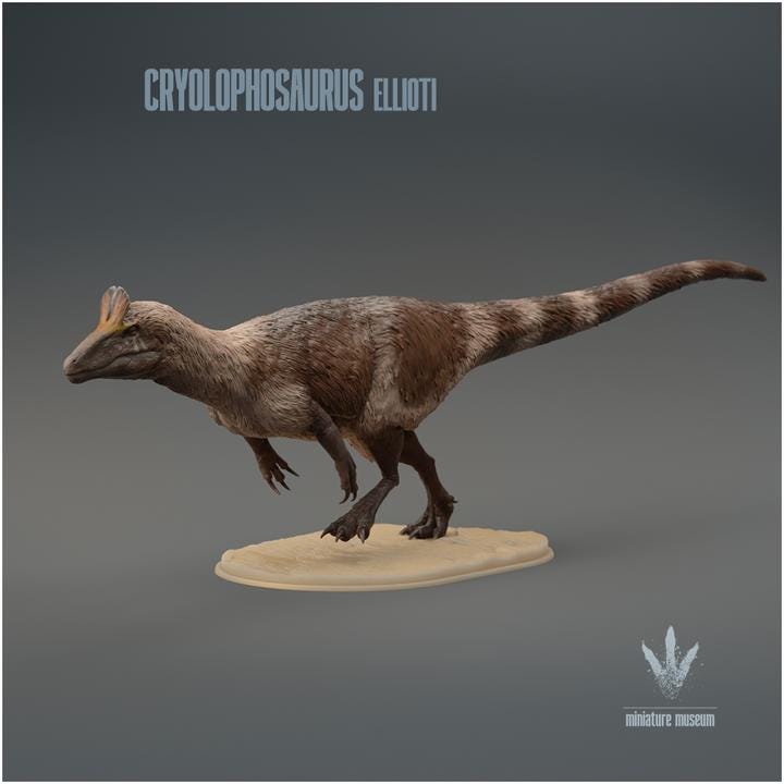 Cryolophosaurus ellioti : Run - UNPAINTED - Miniature Museum