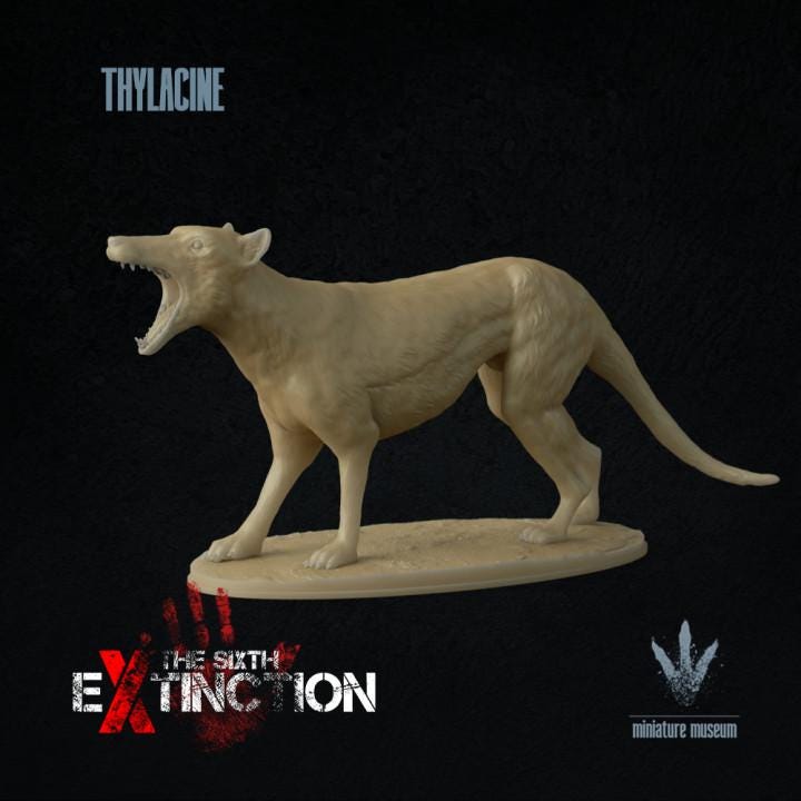 Thylacine : The Thylacine Snarl - UNPAINTED - Miniature Museum