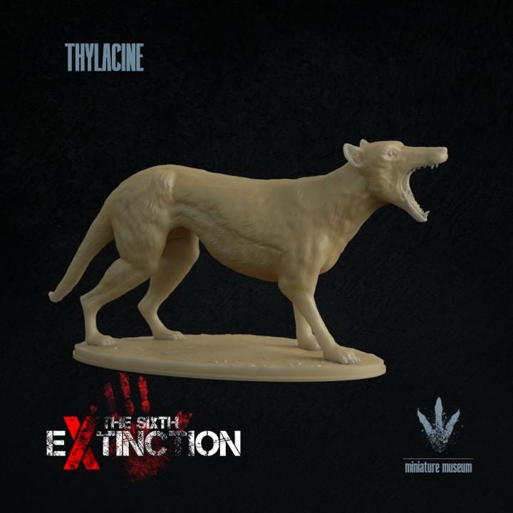 Thylacine : The Thylacine Snarl - UNPAINTED - Miniature Museum