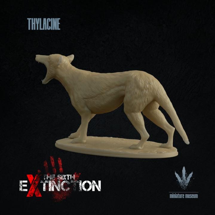 Thylacine : The Thylacine Snarl - UNPAINTED - Miniature Museum