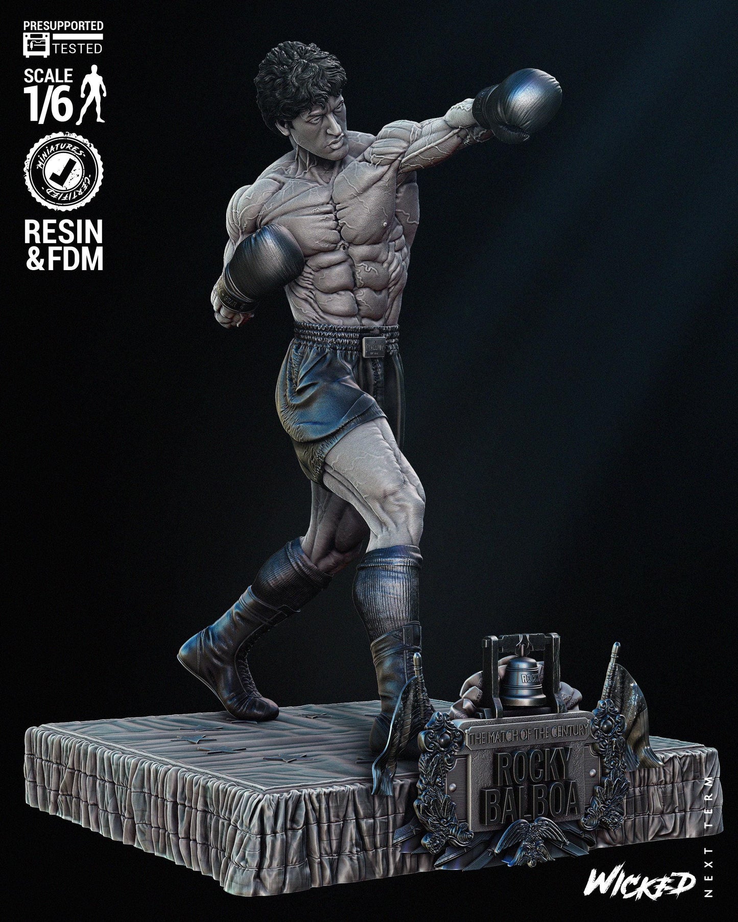 Rocky Balboa - FAN ART - UNPAINTED - Wicked