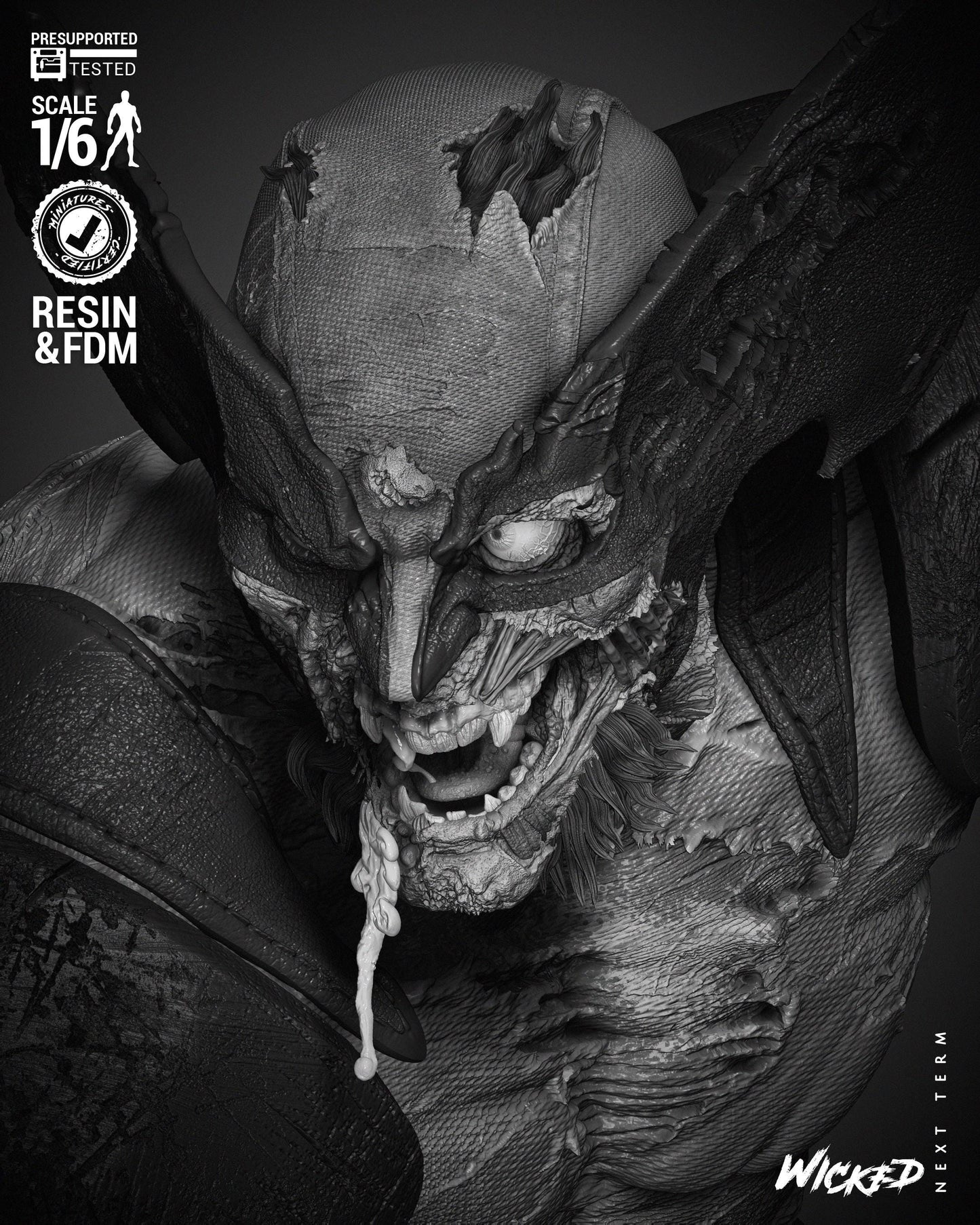 Wolverine Zombie - UNPAINTED FAN ART - Wicked 3D Models