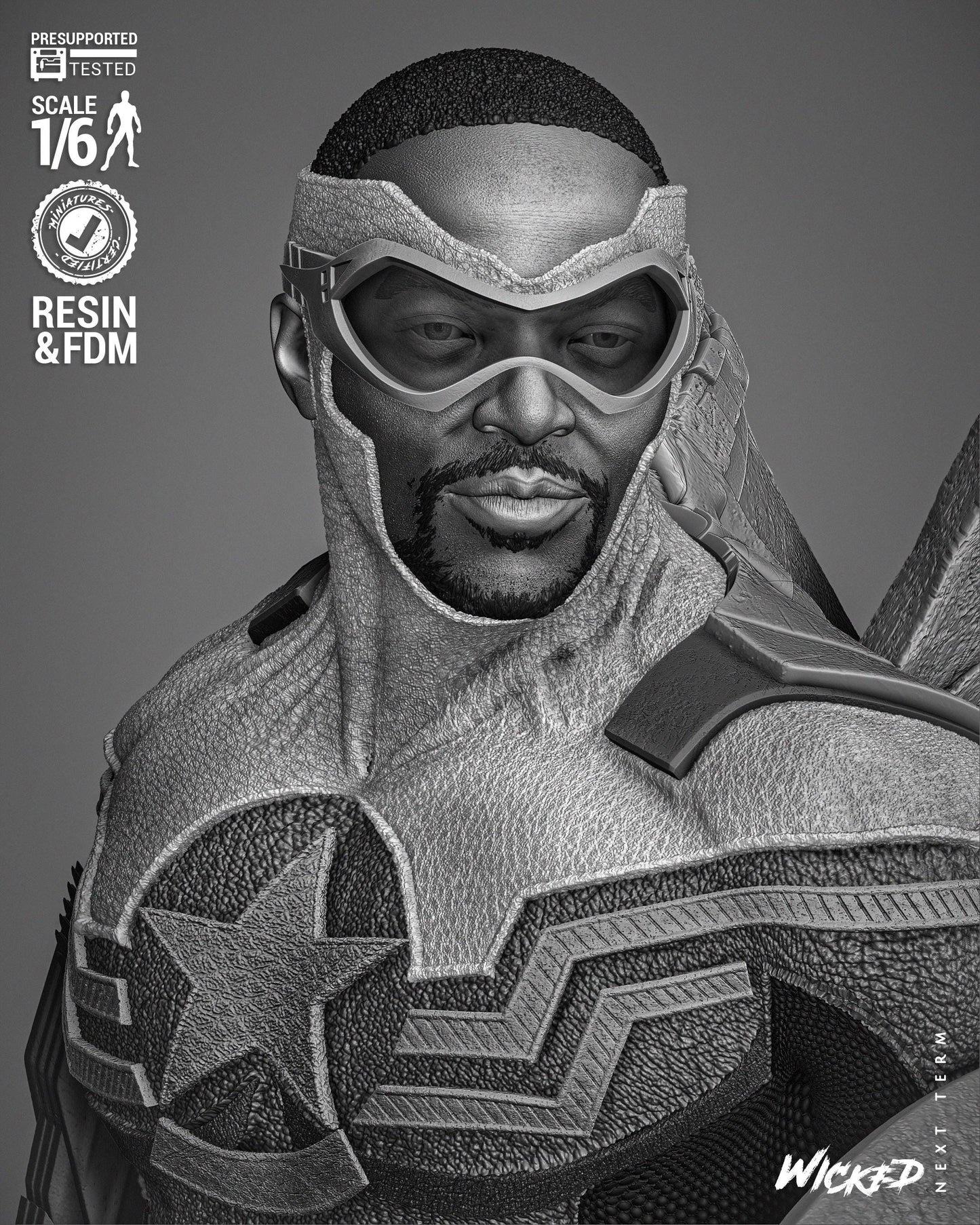 Falcon Sculpture 2024 - UNPAINTED FAN ART - Wicked 3D Models