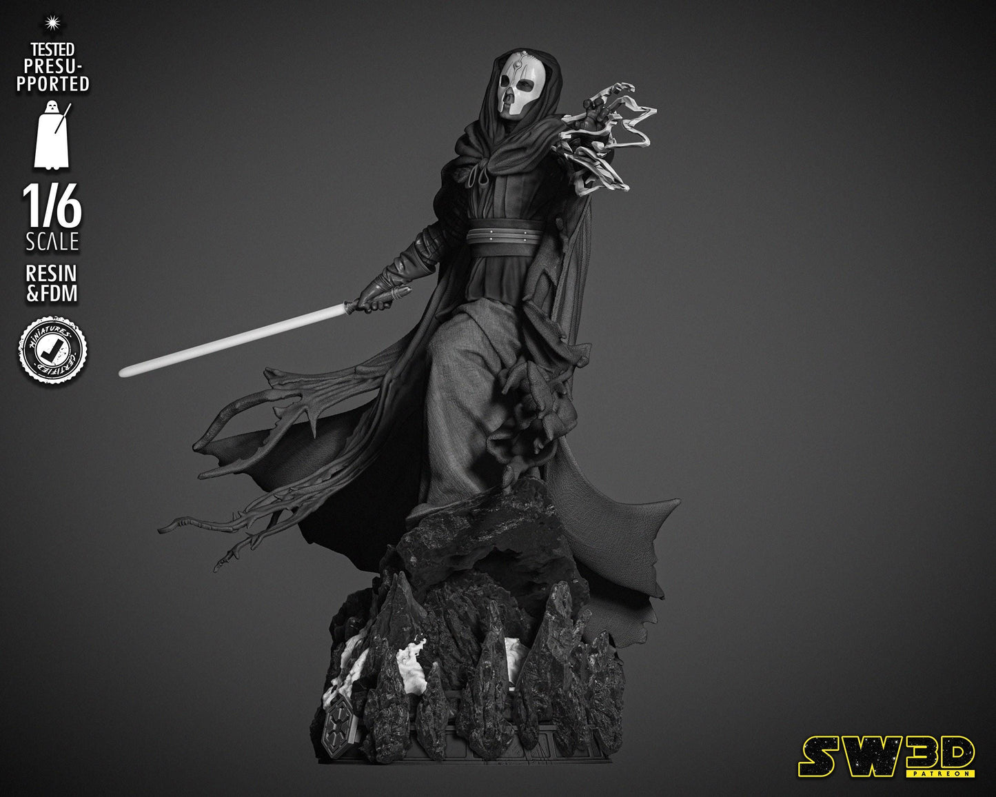 Darth Nihulus Sculpture - UNPAINTED FAN ART - Star Wars 3D Models