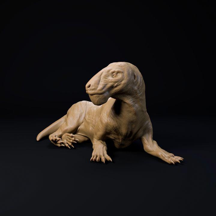 Inostrancevia Latifrons resting- Dino and Dog Miniatures