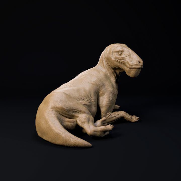 Inostrancevia Latifrons resting- Dino and Dog Miniatures
