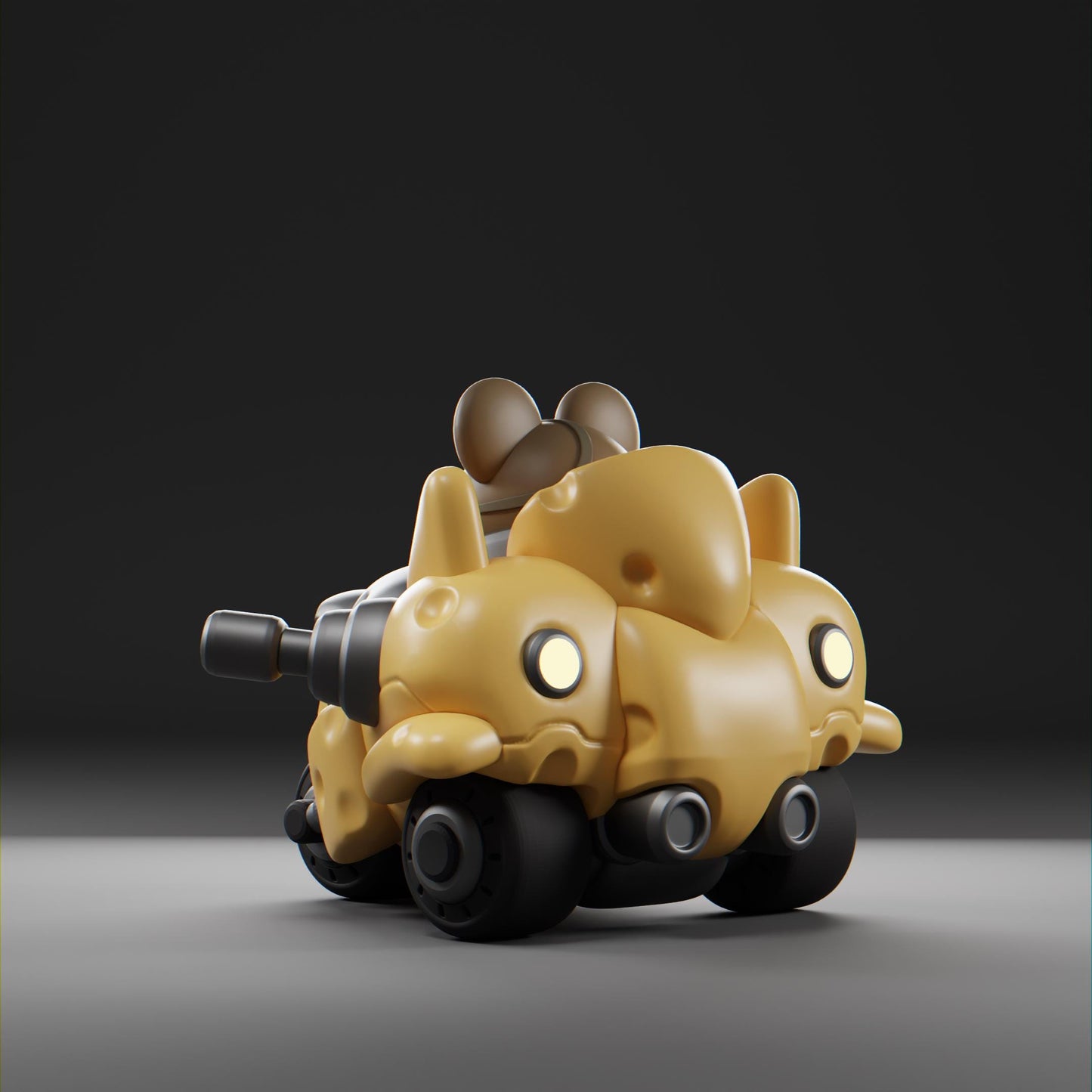 Cheezii - UNPAINTED - Grumpii Art Toy