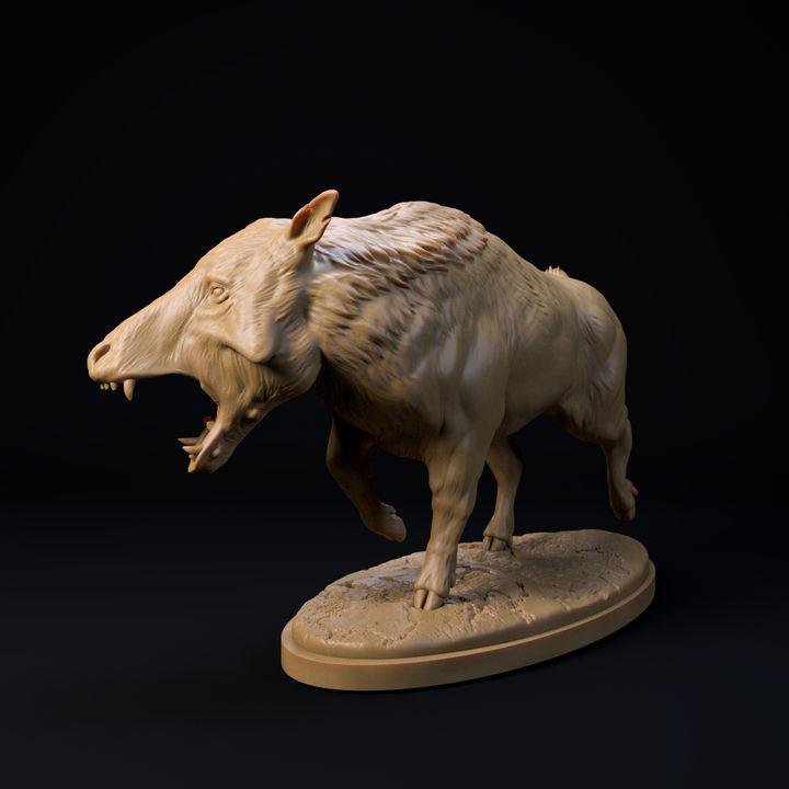 Archaeotherium angry - UNPAINTED - Dino and Dog Miniatures