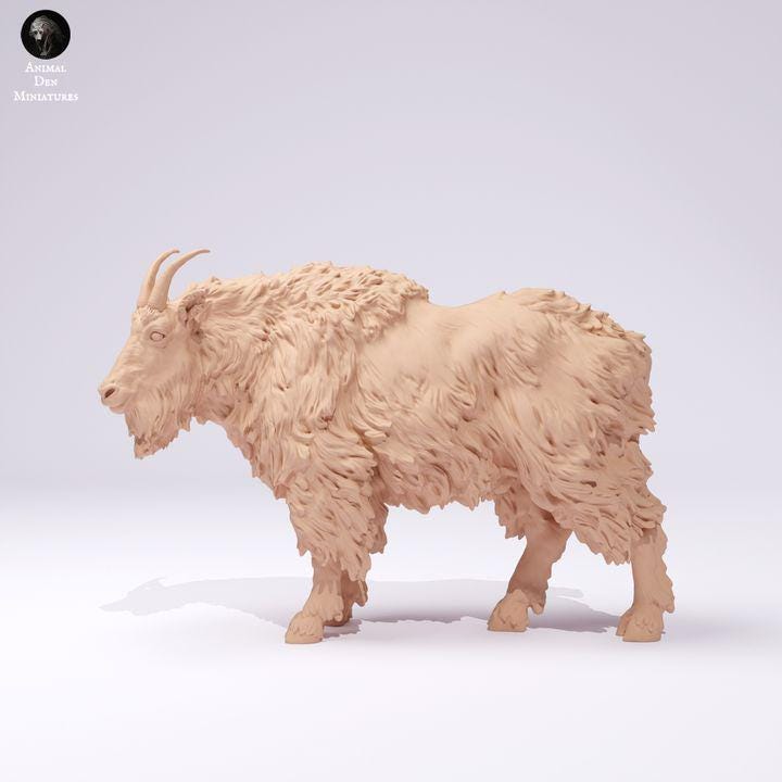 Rocky Mountain Goat Male - UNPAINTED - Animal Den Miniatures
