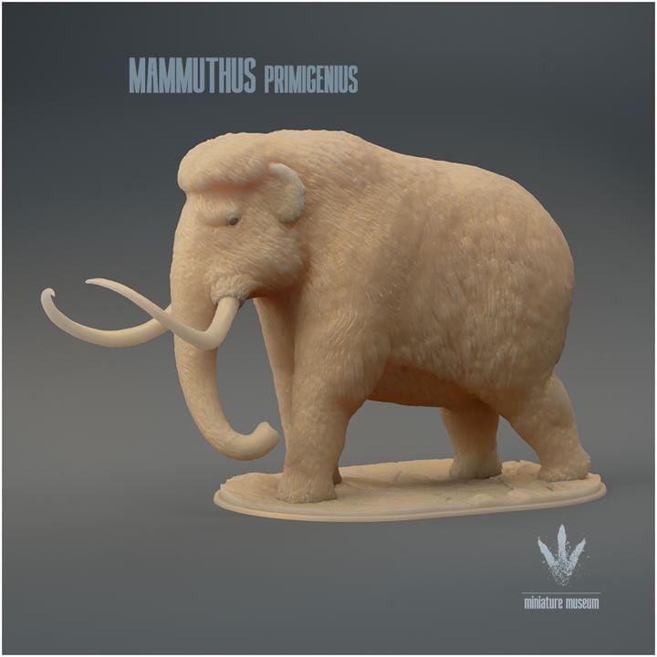 Mammuthus primigenius : The Woolly Mammoth - UNPAINTED - Miniature Museum