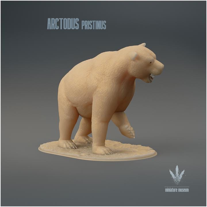 Arctodus pristinus : Attacking - UNPAINTED - Miniature Museum
