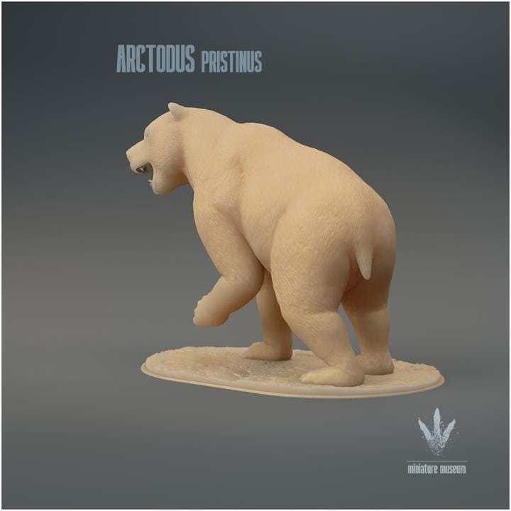 Arctodus pristinus : Attacking - UNPAINTED - Miniature Museum