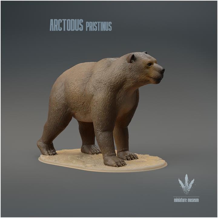 Arctodus pristinus - UNPAINTED - Miniature Museum