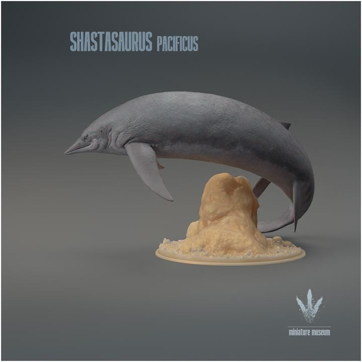Shastasaurus pacificus : Swimming - UNPAINTED - Miniature Museum