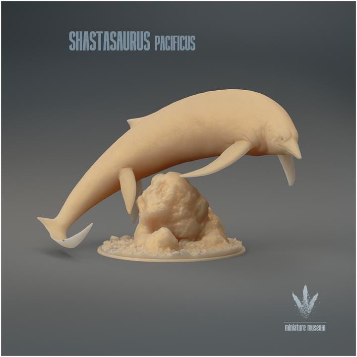 Shastasaurus pacificus : Swimming - UNPAINTED - Miniature Museum