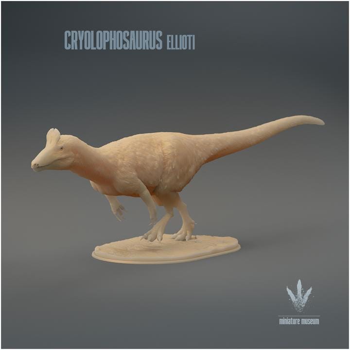 Cryolophosaurus ellioti : Run - UNPAINTED - Miniature Museum