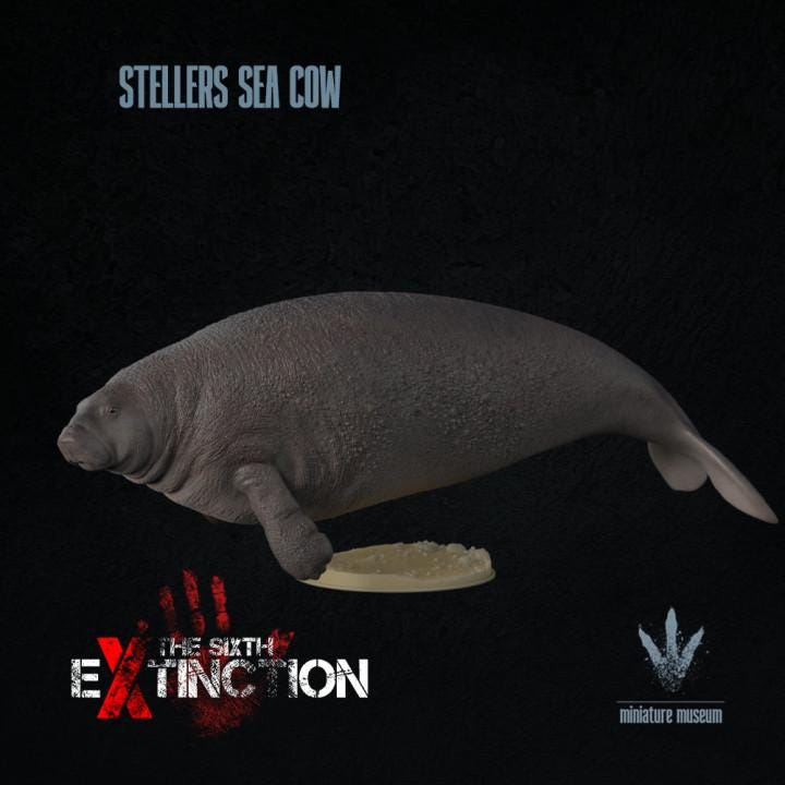 Steller's sea cow : Hydrodamalis gigas - UNPAINTED - Miniature Museum