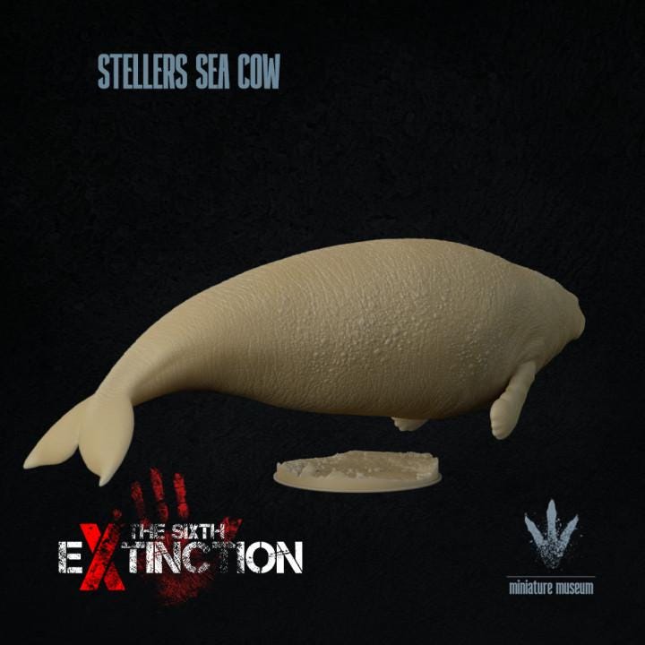 Steller's sea cow : Hydrodamalis gigas - UNPAINTED - Miniature Museum