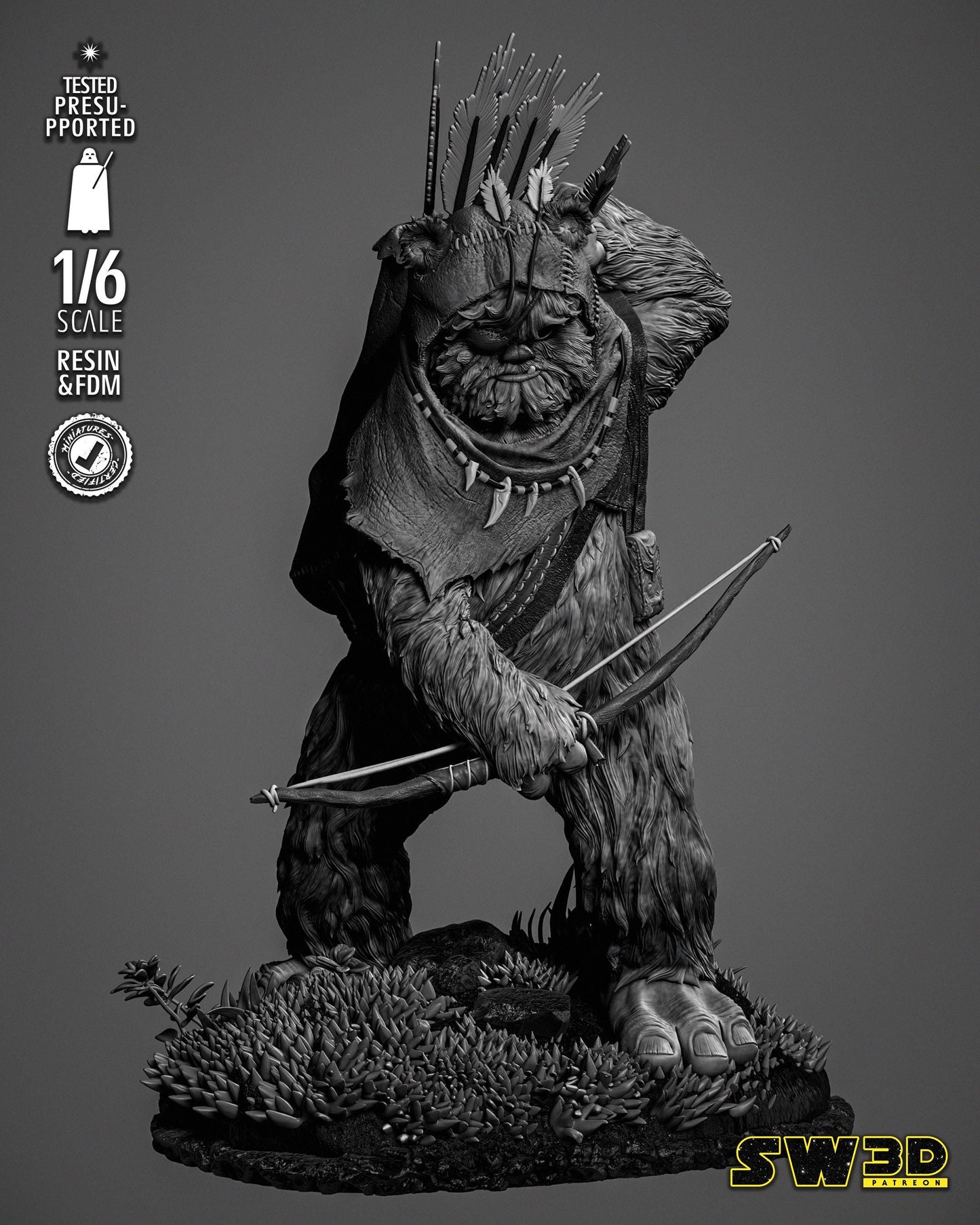 Ewok 3 - UNPAINTED - Star Wars 3D Models
