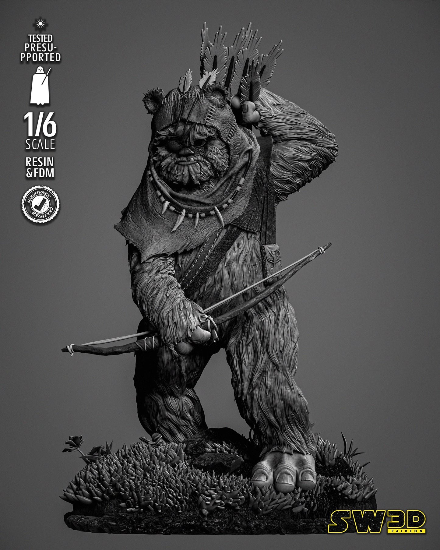Ewok 3 - UNPAINTED - Star Wars 3D Models