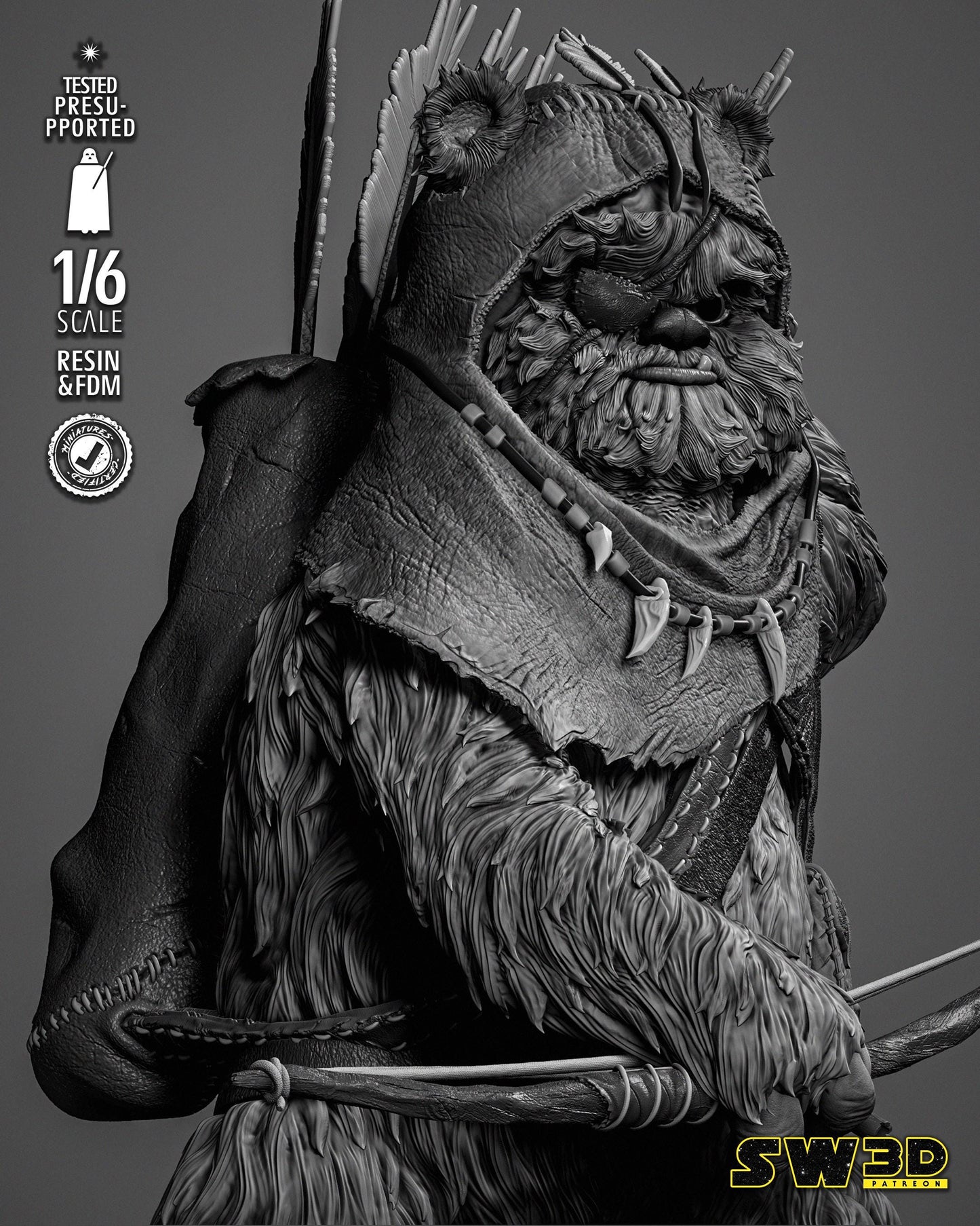 Ewok 3 - UNPAINTED - Star Wars 3D Models