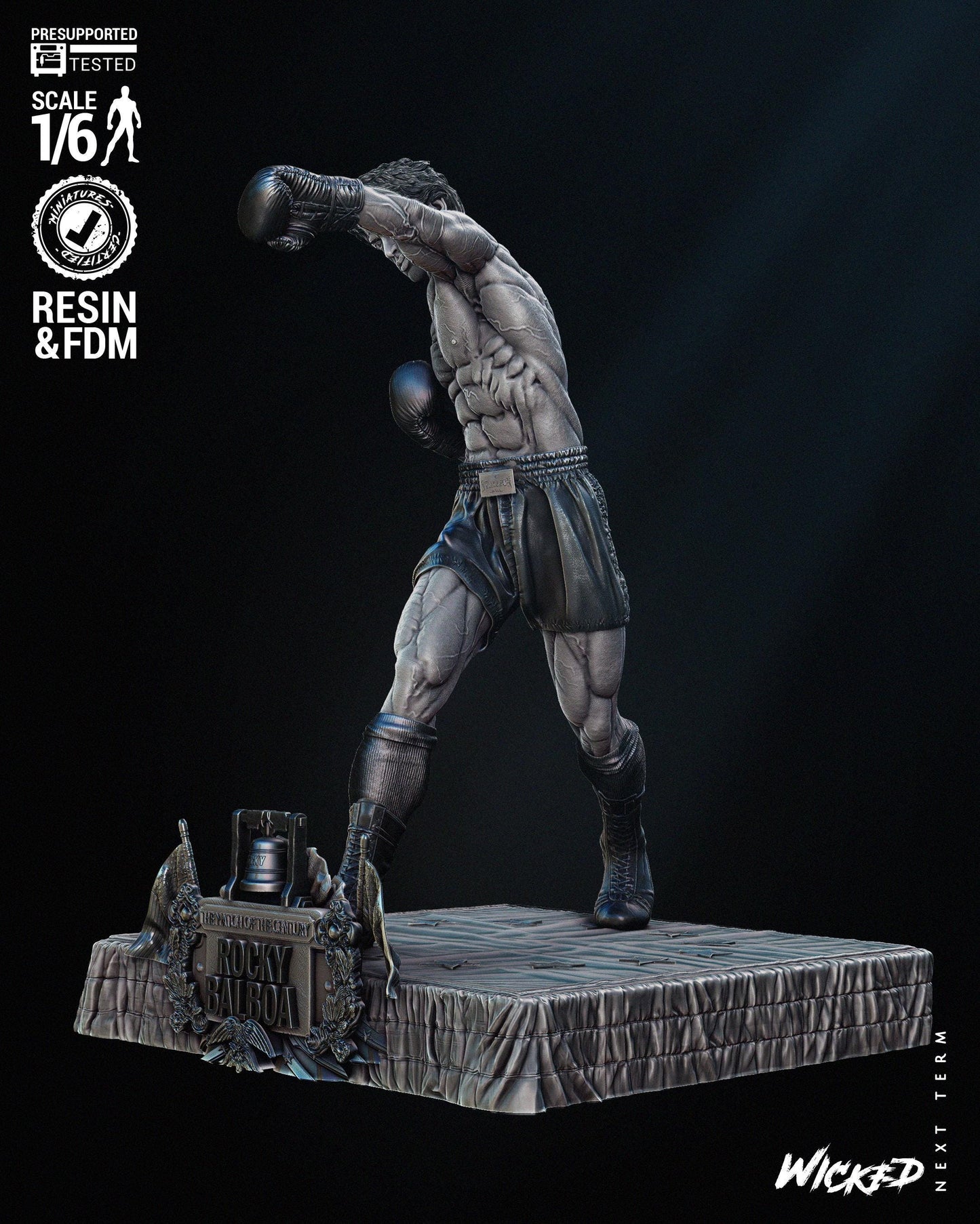 Rocky Balboa - FAN ART - UNPAINTED - Wicked