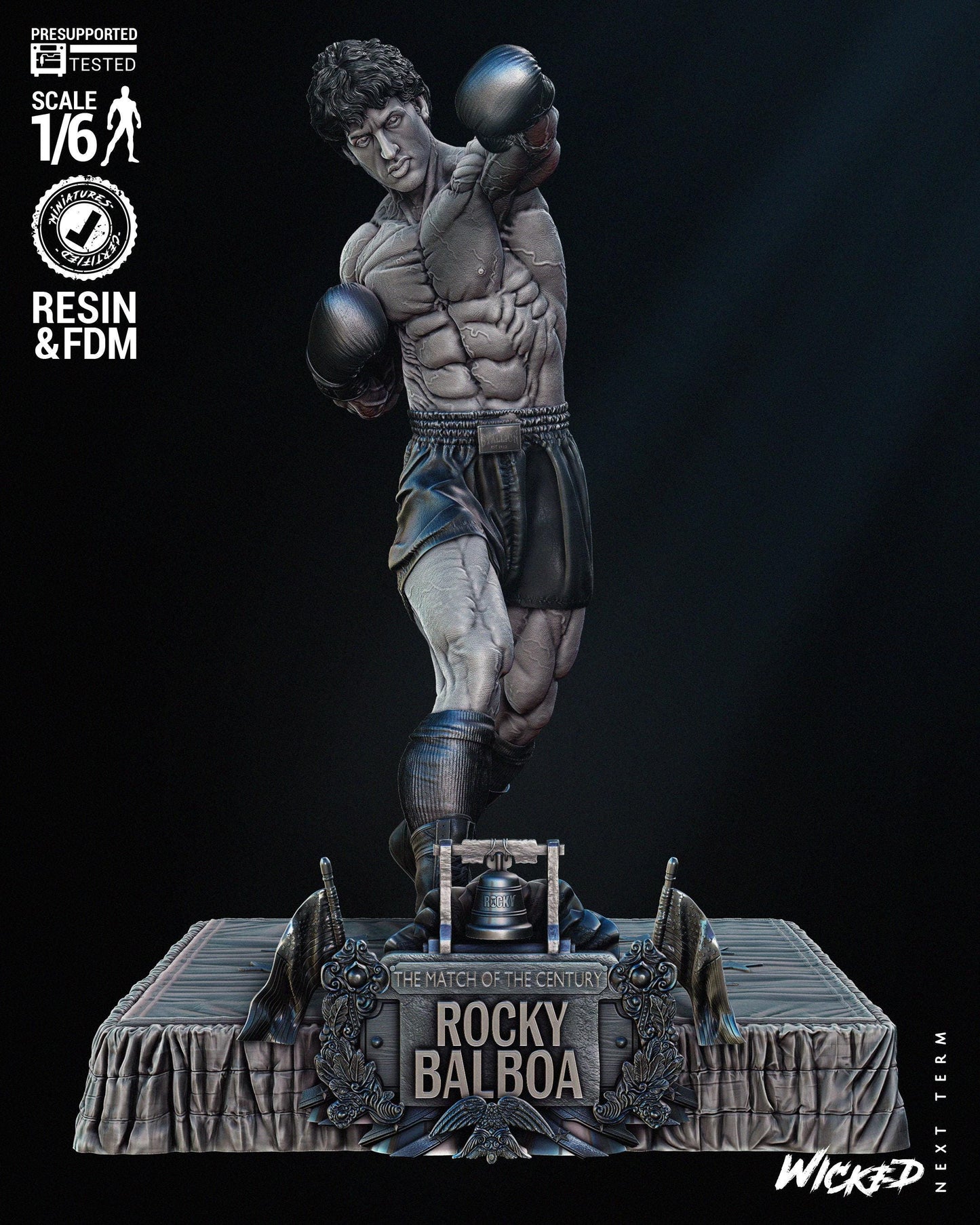 Rocky Balboa - FAN ART - UNPAINTED - Wicked