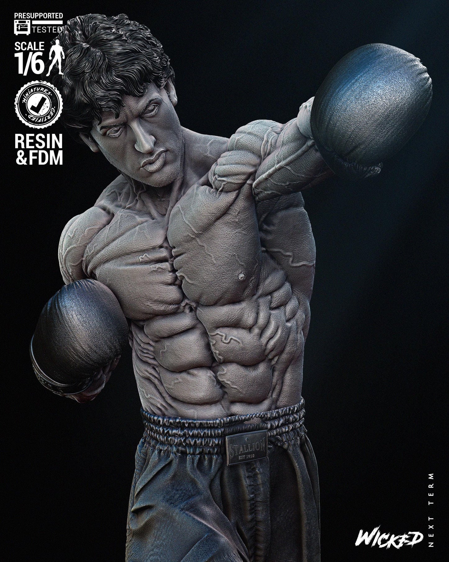Rocky Balboa - FAN ART - UNPAINTED - Wicked
