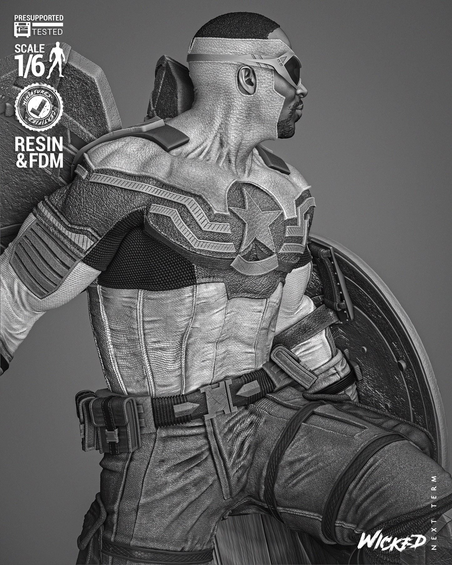 Falcon Sculpture 2024 - UNPAINTED FAN ART - Wicked 3D Models