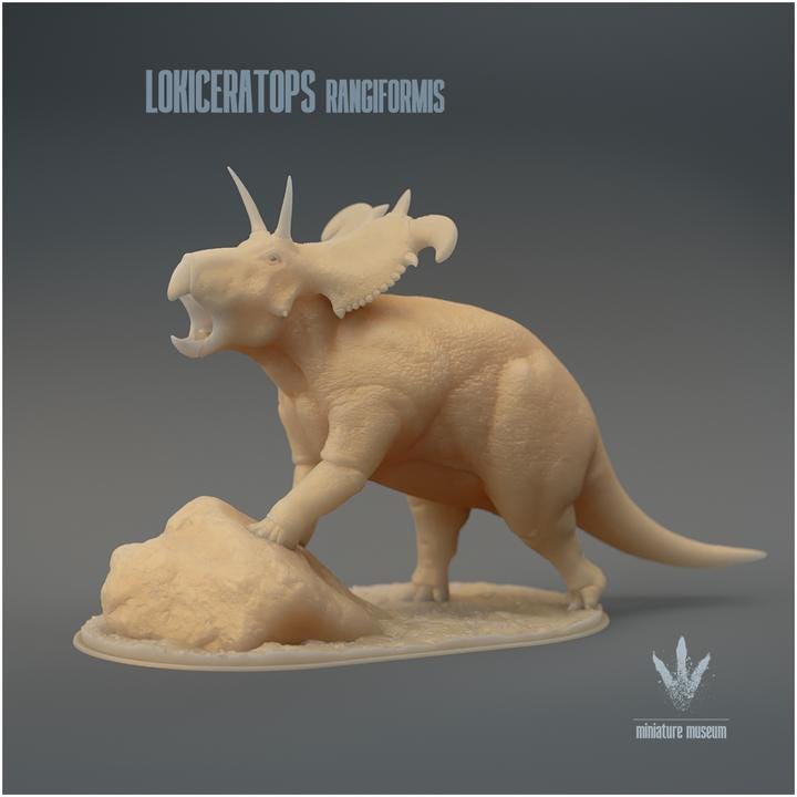 Lokiceratops rangiformis : Vocalizing - UNPAINTED - Miniature Museum