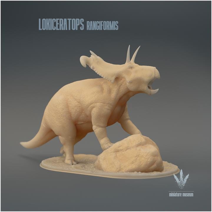 Lokiceratops rangiformis : Vocalizing - UNPAINTED - Miniature Museum