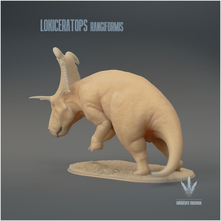 Lokiceratops rangiformis : Attacking - UNPAINTED - Miniature Museum