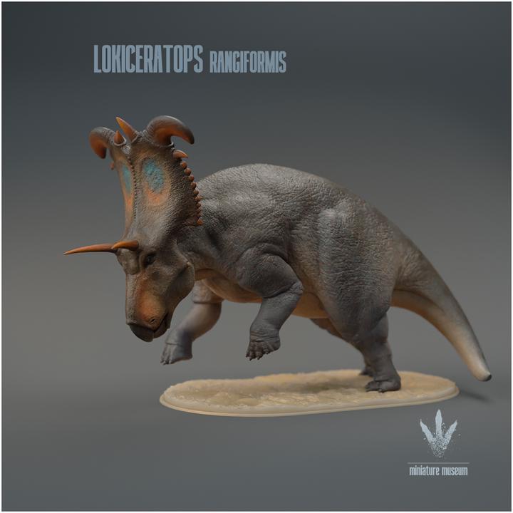 Lokiceratops rangiformis : Attacking - UNPAINTED - Miniature Museum