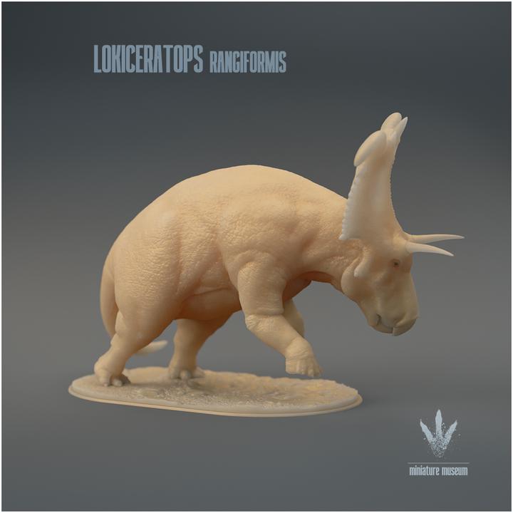 Lokiceratops rangiformis : Attacking - UNPAINTED - Miniature Museum