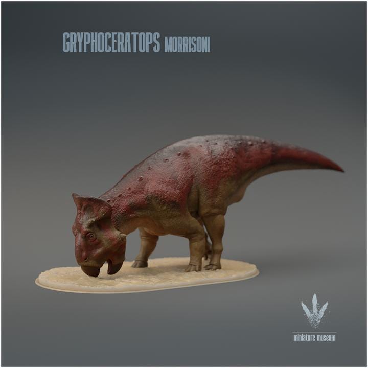 Gryphoceratops morrisoni : Foraging - UNPAINTED - Miniature Museum