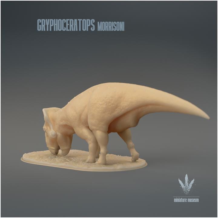 Gryphoceratops morrisoni : Foraging - UNPAINTED - Miniature Museum