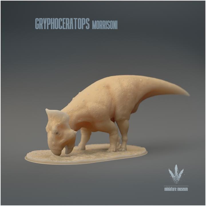 Gryphoceratops morrisoni : Foraging - UNPAINTED - Miniature Museum