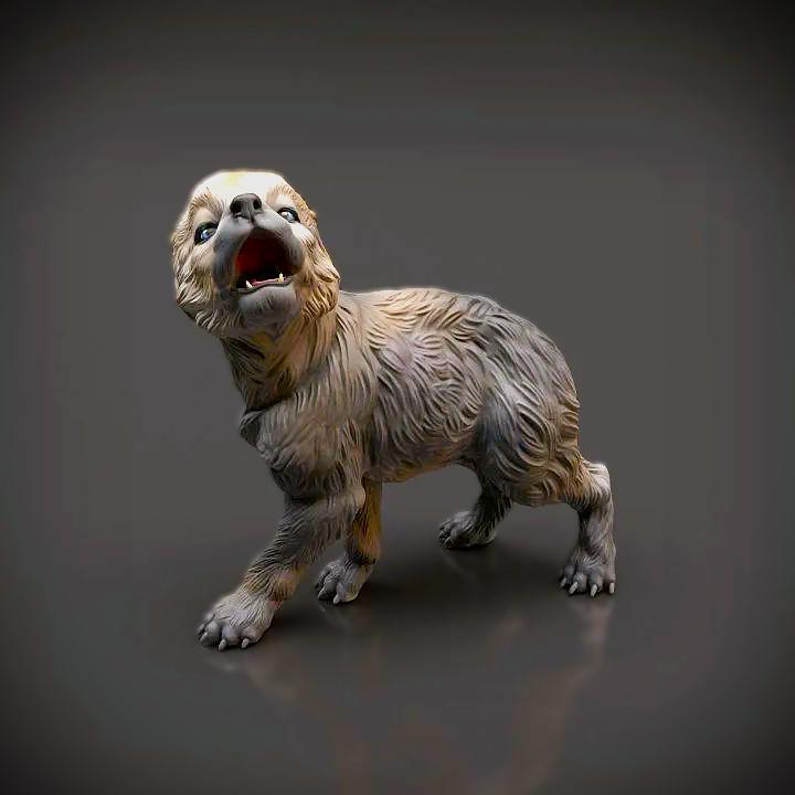 Wolf Pup - UNPAINTED - Animal Den Miniatures