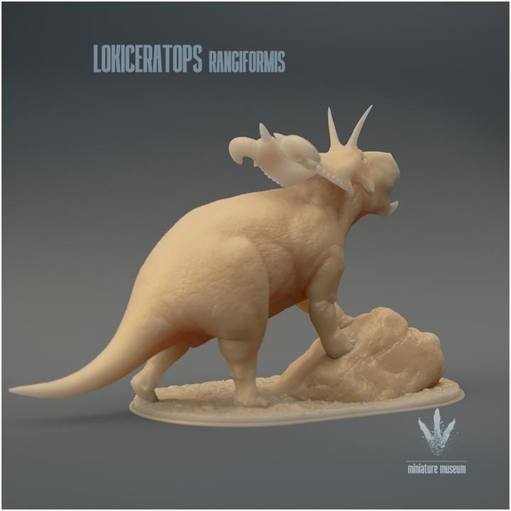Lokiceratops rangiformis : Vocalizing - UNPAINTED - Miniature Museum