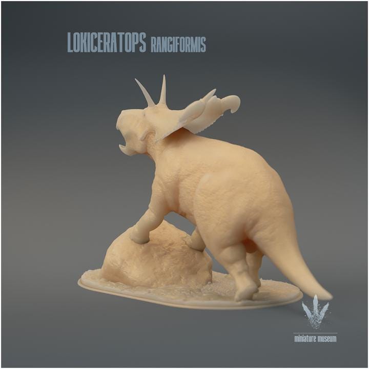 Lokiceratops rangiformis : Vocalizing - UNPAINTED - Miniature Museum