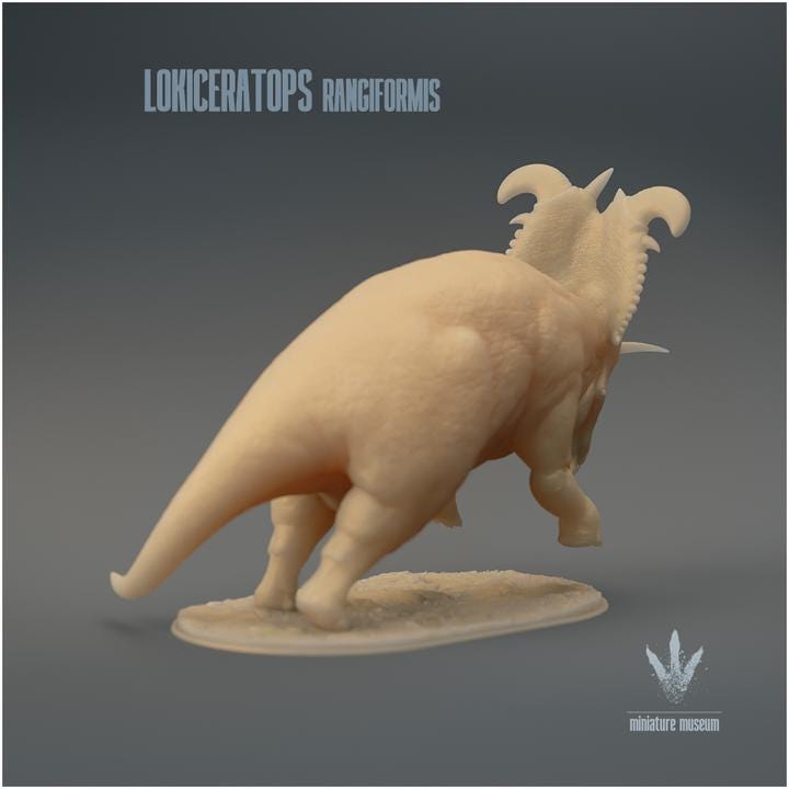 Lokiceratops rangiformis : Attacking - UNPAINTED - Miniature Museum