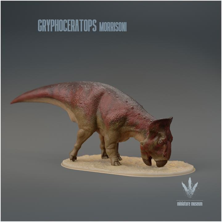 Gryphoceratops morrisoni : Foraging - UNPAINTED - Miniature Museum