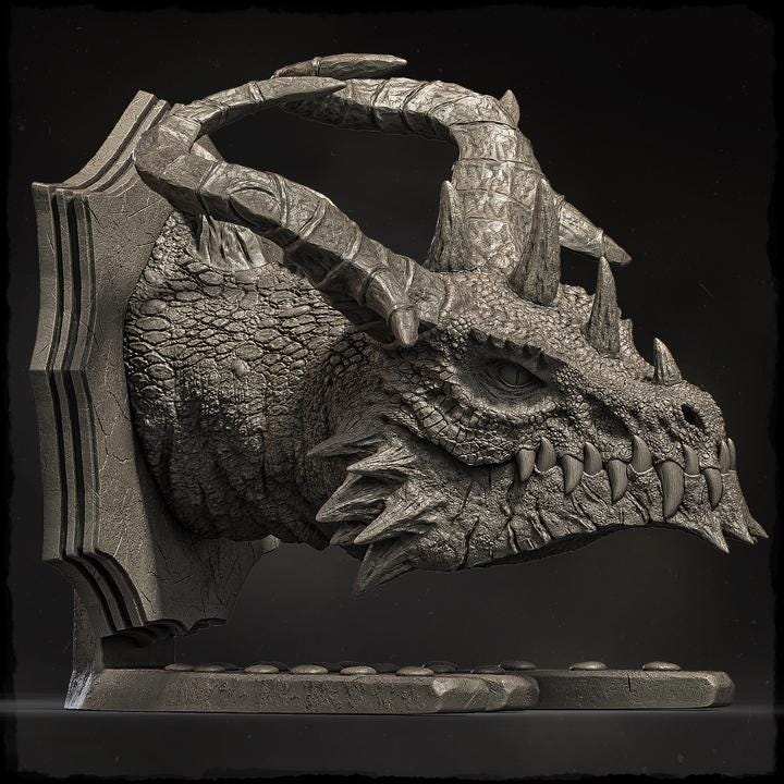 South European (head trophy) - UNPAINTED - Evox Arts