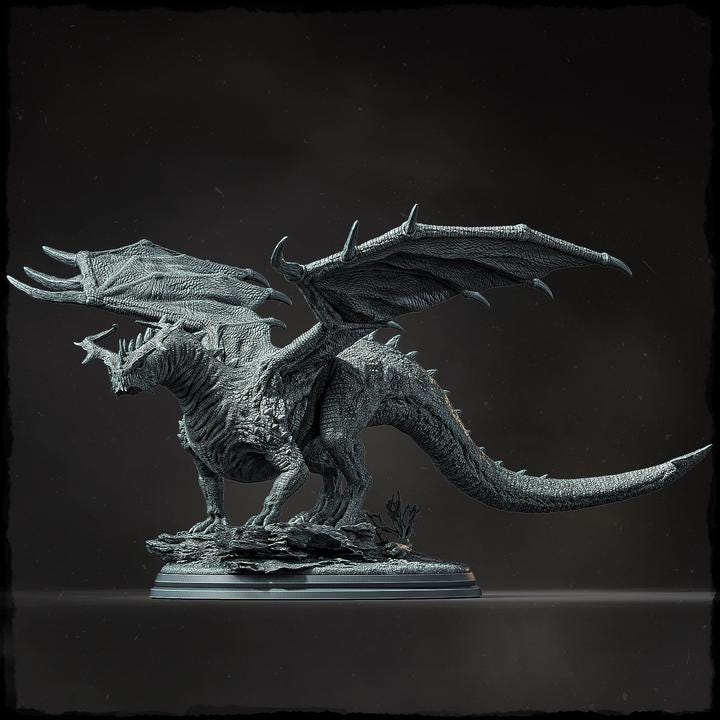 South European Dragon - UNPAINTED - Evox Arts