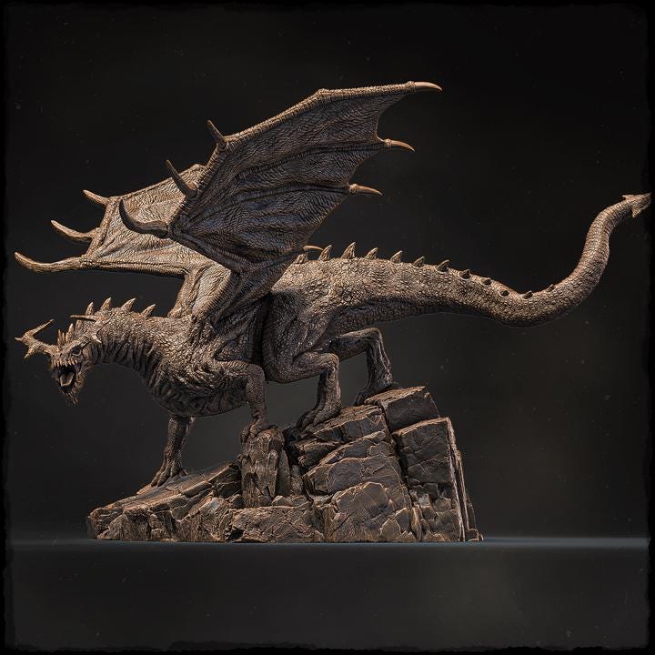 South European Dragon - UNPAINTED - Evox Arts