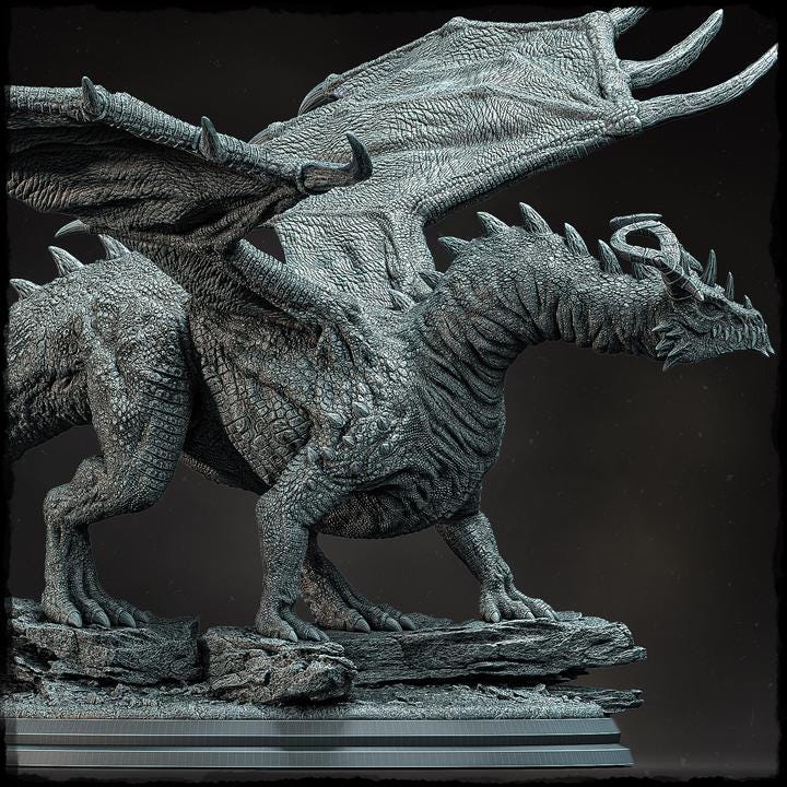 South European Dragon - UNPAINTED - Evox Arts