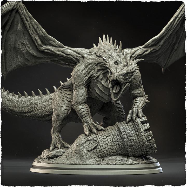Emerald Dragon - UNPAINTED 3D resin figure - Evox Arts