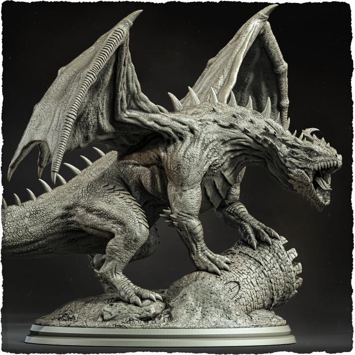 Emerald Dragon - UNPAINTED 3D resin figure - Evox Arts