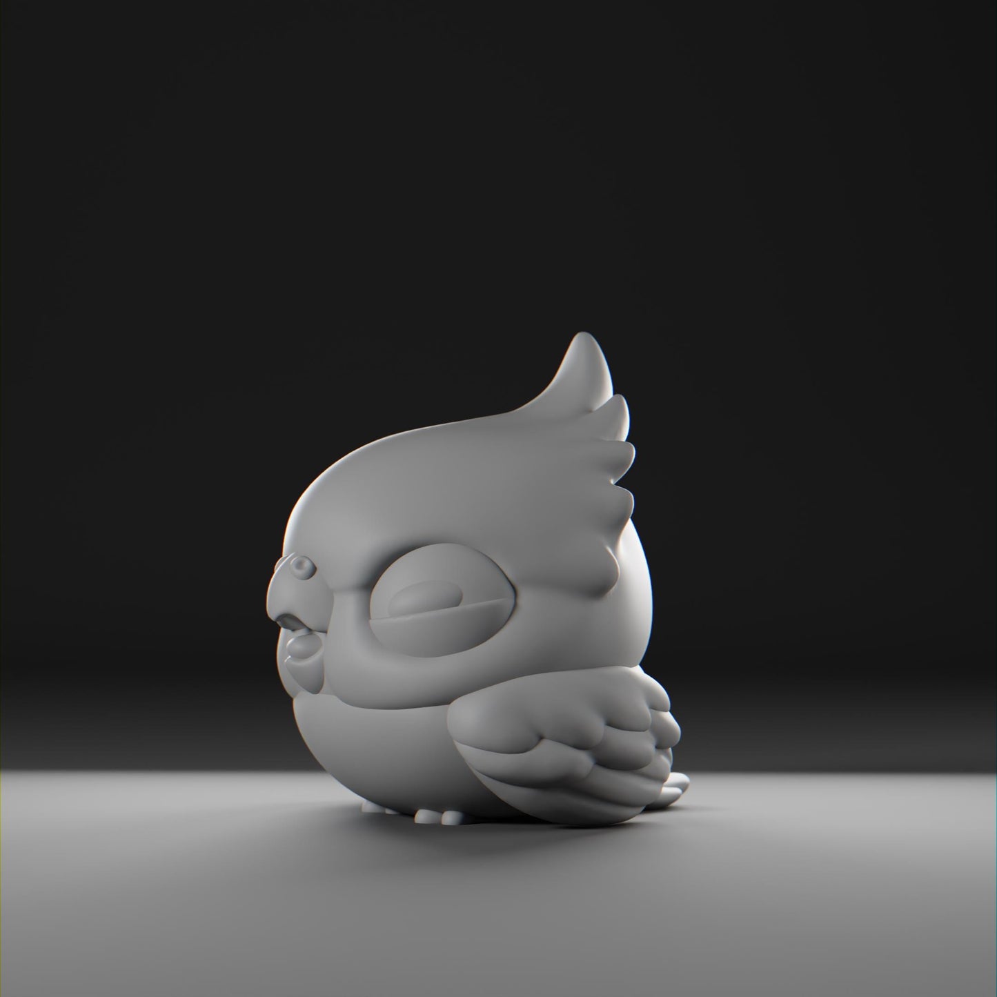 Cockatii - UNPAINTED - Grumpii Art Toy