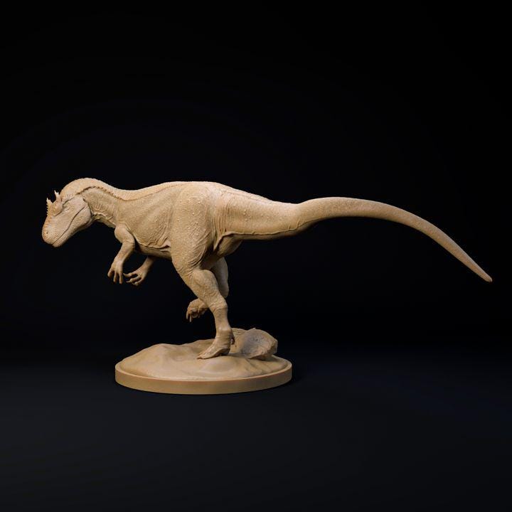 Allosaurus Running - UNPAINTED - Dino and Dog Miniatures